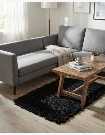 Onyx Black Infinity Shag Rug