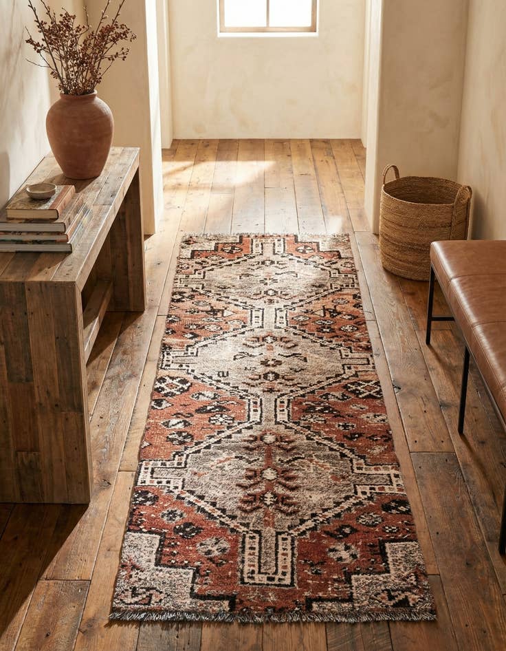 Detail image of 2' 10 x 6' 8  Hand Knotted Ultra Vintage Persian Wool Runner Rug