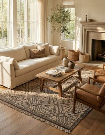 8' x 10' 7 Hand Knotted Darya Wool Rug