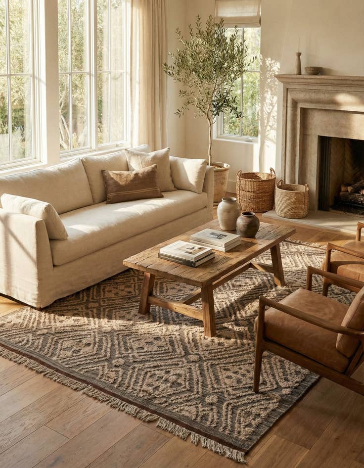 Detail image of  8' x 10' 7  Hand Knotted Darya Wool Rug