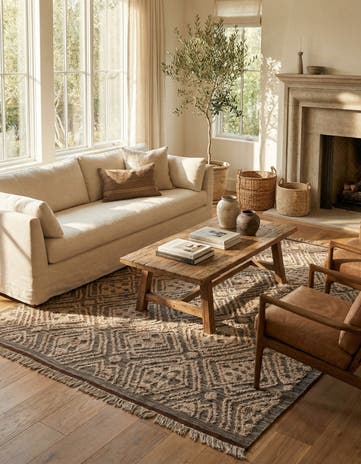 8' x 10' 7 Hand Knotted Darya Wool Rug