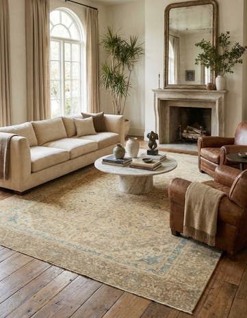 9' 5 x 14' 5 Hand Knotted Ultra Vintage Persian Wool Rug