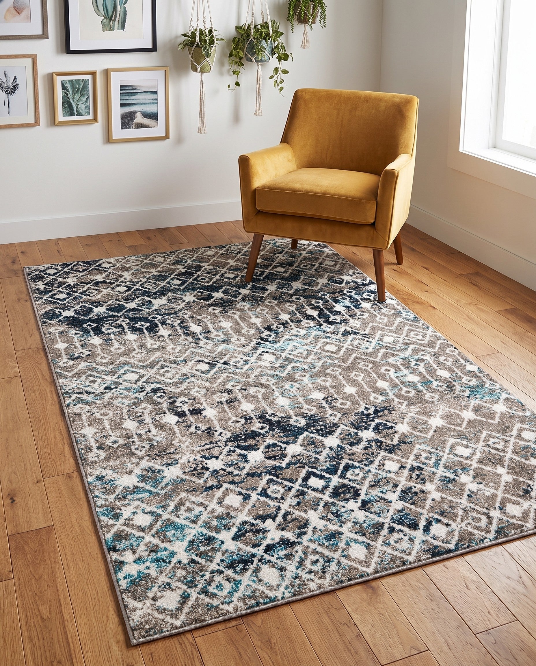 4' x 6' Moroccan Trellis Rug