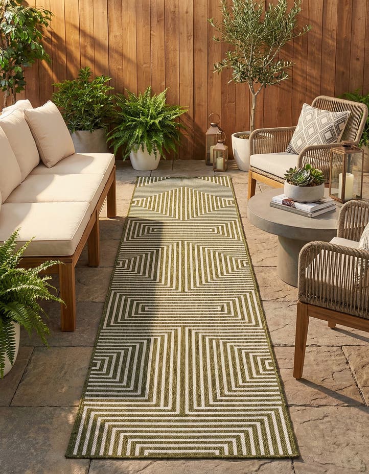 2' 7 x 12' Easy-Clean Modern Indoor / Outdoor...
