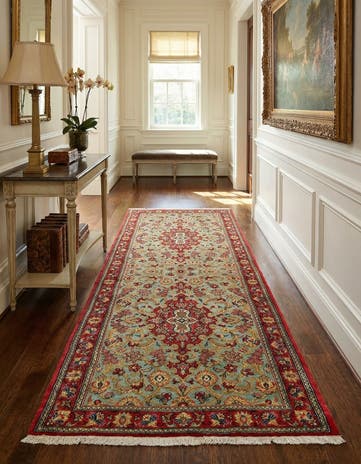 2' 8 x 6' 5 Hand Knotted Qom Persian Runner Rug