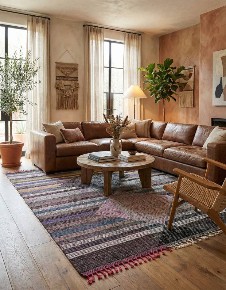 Detail image of 7' 8 x 10' 8  Hand Knotted Moroccan Wool Rug