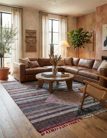 7' 8 x 10' 8 Hand Knotted Moroccan Wool Rug