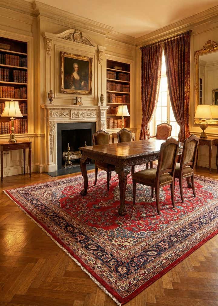 7' x 10' Kashan Wool Rug