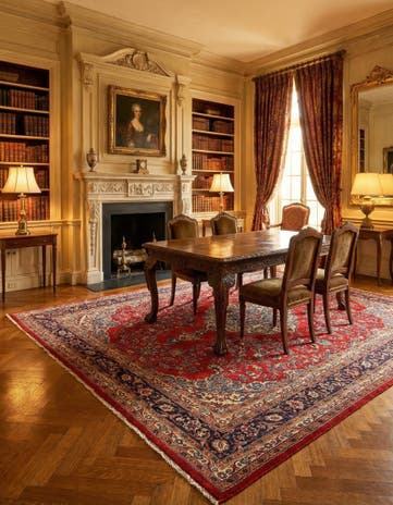 7' x 10' Kashan Wool Rug