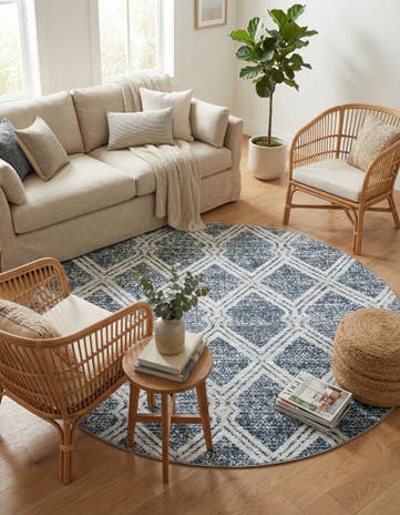 5' 3 x 5' 3 Kamala Washable Round Rug