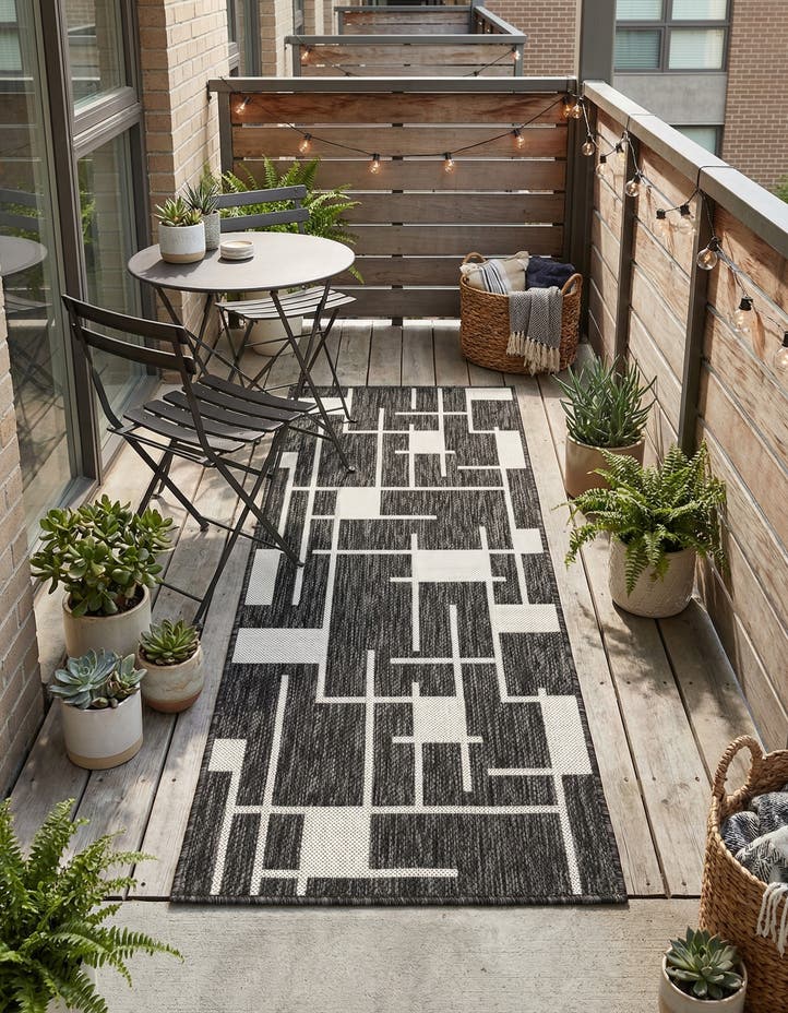 2' x 5' 3 Easy-Clean Modern Indoor / Outdoor...