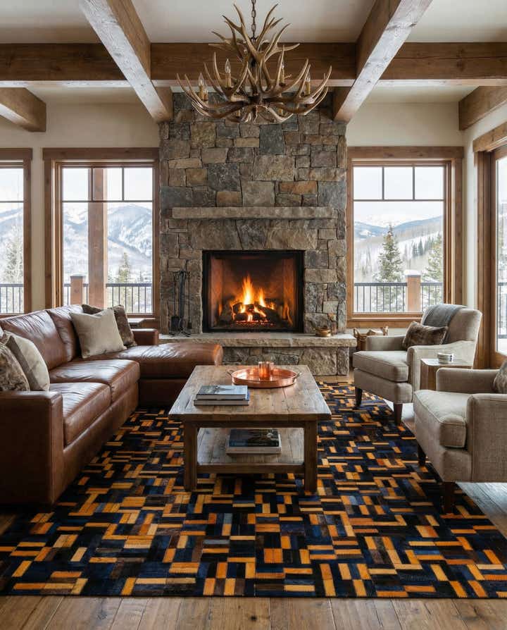 5' x 7' 11 Cowhide - Patchwork Rug