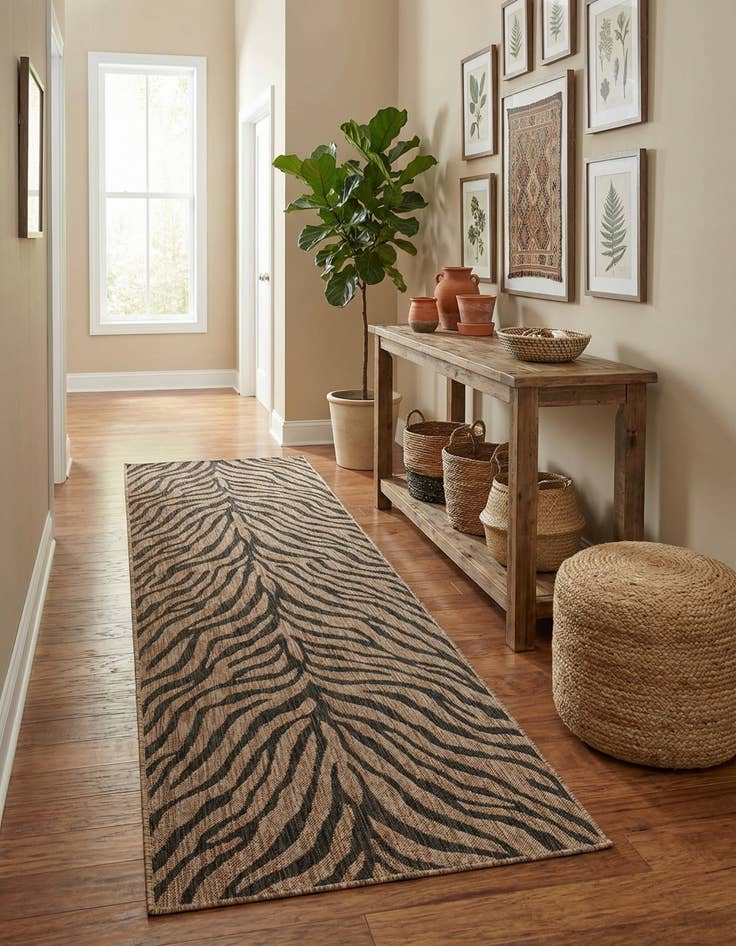 Detail image of 3' x 10' Easy-Clean Safari Indoor / Outdoor Runner Rug