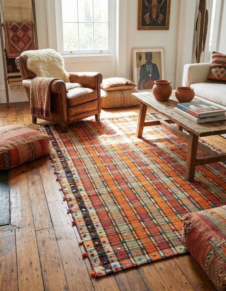 Detail image of 4' 7 x 7' 1 Jajim Rug