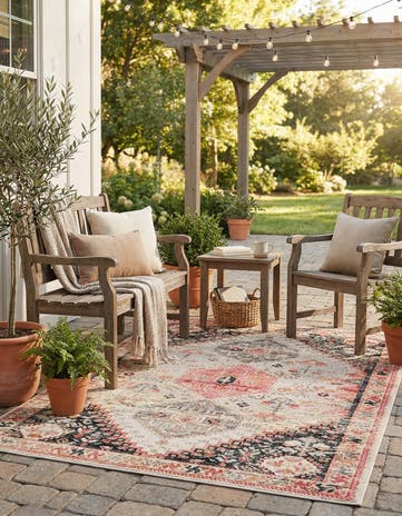 5' x 7' Easy-Clean Traditional Indoor / Outdoor Rug