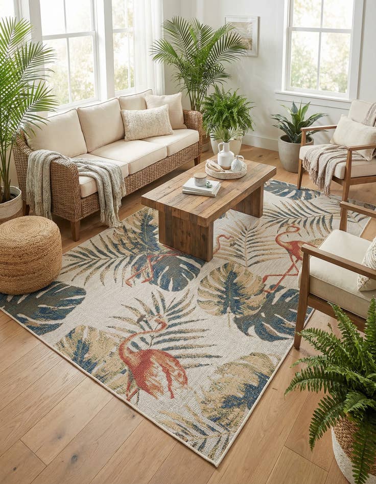 Detail image of  6' x 9'  Washable Baja Indoor / Outdoor Rug