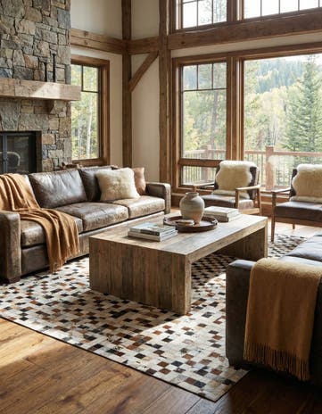 5' x 7' 10 Cowhide Stocks Rug