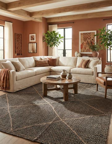 9' 9 x 14' 3 Hand Knotted Moroccan Wool Rug