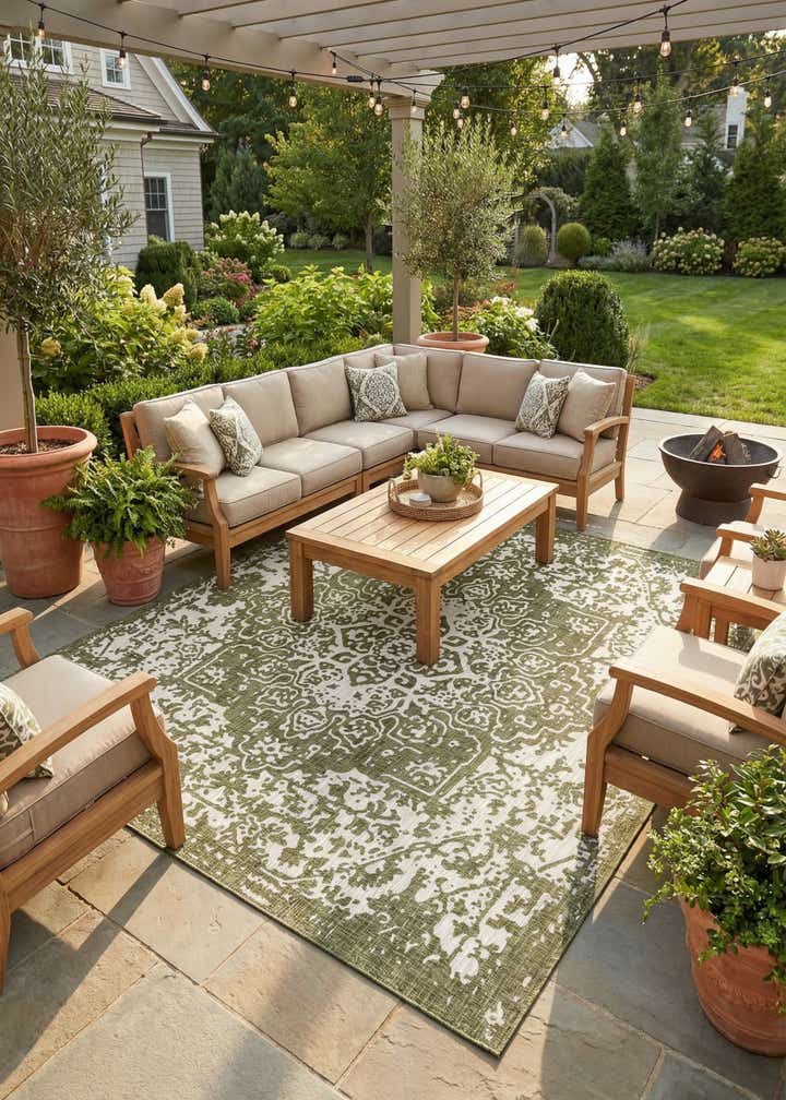 13' x 13' Easy-Clean Jill Zarin Dubai Indoor / Outdoor Square Rug