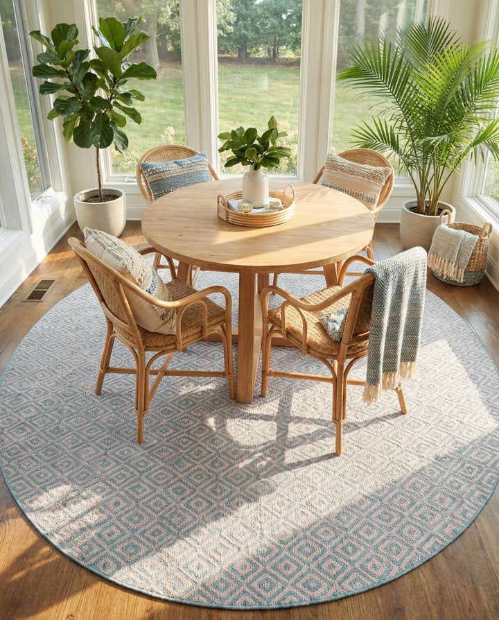 10' 8 x 10' 8 Easy-Clean Jill Zarin Costa Rica Indoor / Outdoor Round Rug