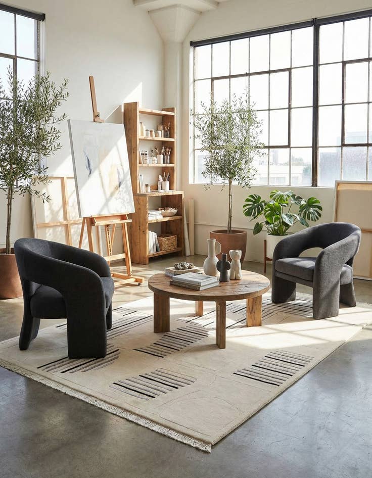 Detail image of  5' 8 x 8' Darya Rug