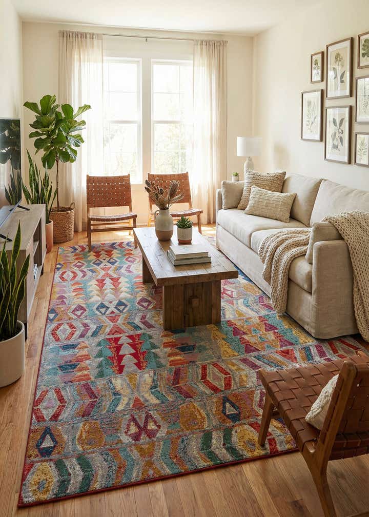 10' x 14' Easy-Clean Modern Indoor / Outdoor Rug