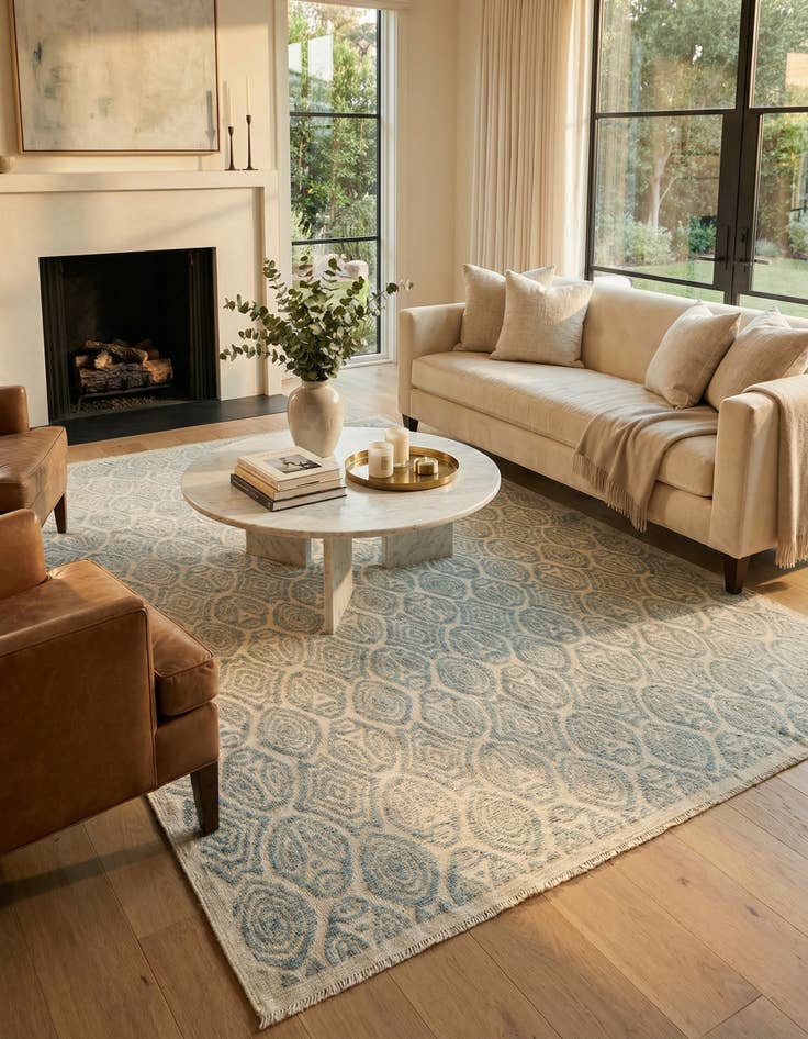 Detail image of 9' 2 x 12' 7  Hand Knotted Darya Wool Rug