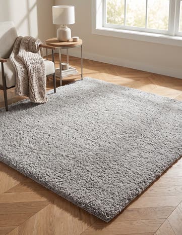 7' x 7' Comfort Solid Shag Square Rug
