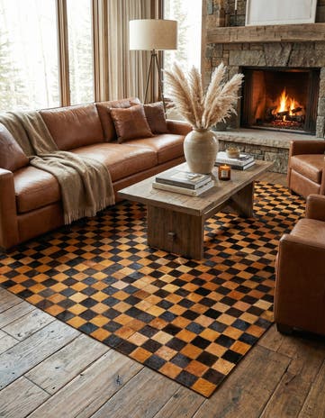 5' x 7' 11 Cowhide Stocks Rug