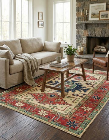 4' x 6' Hand Knotted Kazak Rug
