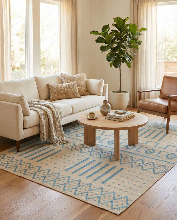 5' 11 x 7' 10 Hand Woven Kilim Modern Wool Rug