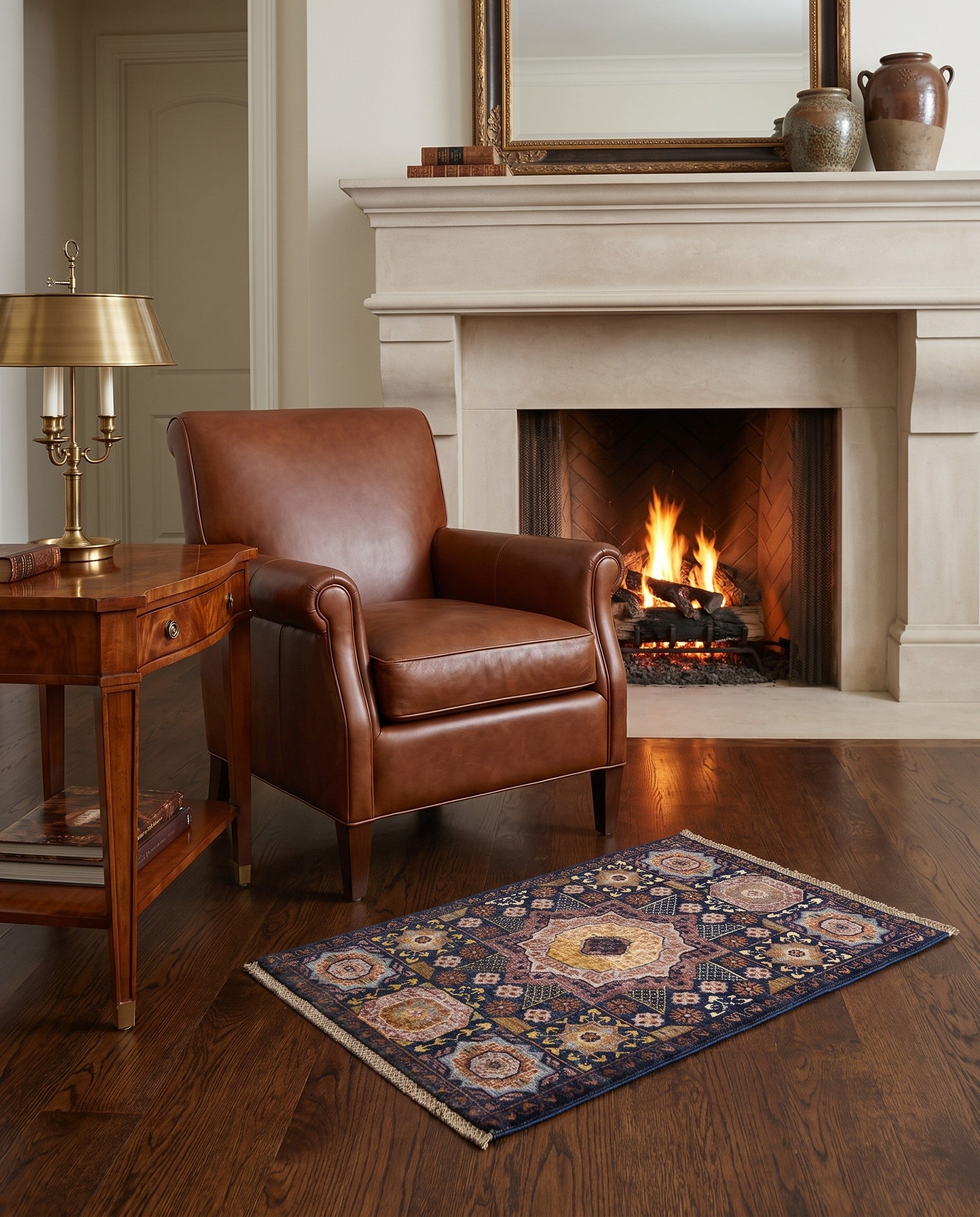 2' x 2' 11 Hand Knotted Mamluk Ziegler Rug