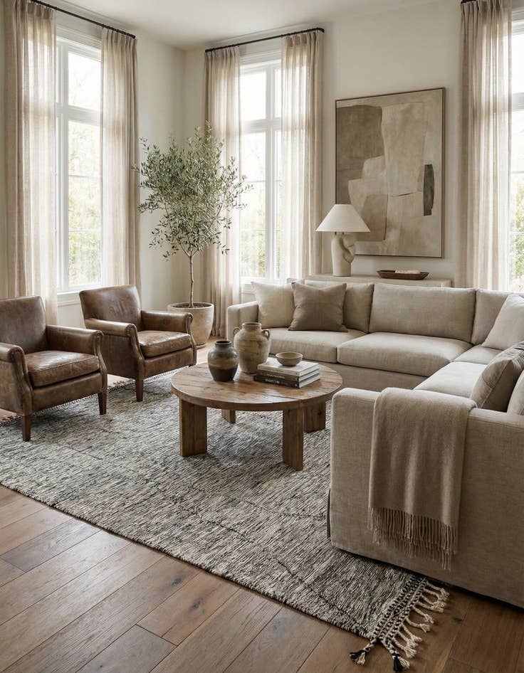 Detail image of 9' 6 x 12' 9  Hand Knotted Moroccan Wool Rug