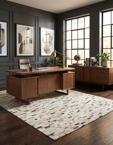 5' 2 x 7' 11 Cowhide Stocks Rug