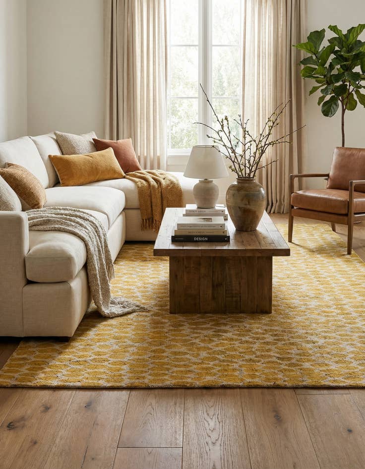 Detail image of 6' x 9'  Hand Knotted Darya Wool Rug