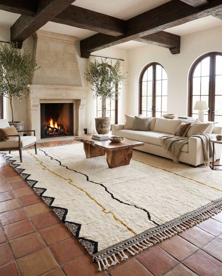 8' 7 x 11' 11 Hand Knotted Moroccan Wool Rug