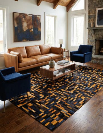 4' 11 x 7' 11 Cowhide - Patchwork Rug