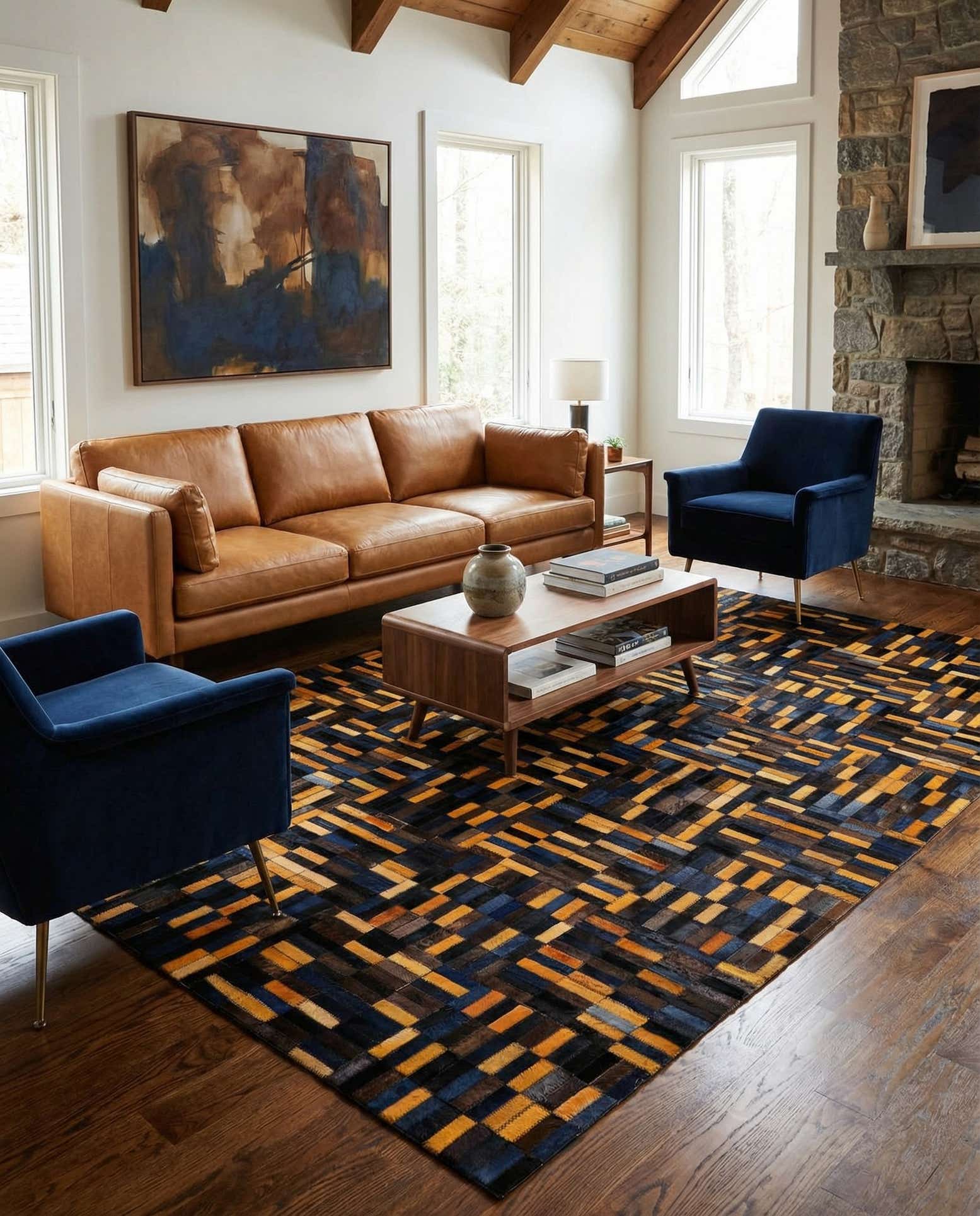 4' 11 x 7' 11 Cowhide - Patchwork Rug