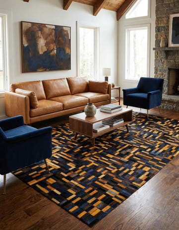 4' 11 x 7' 11 Cowhide - Patchwork Rug