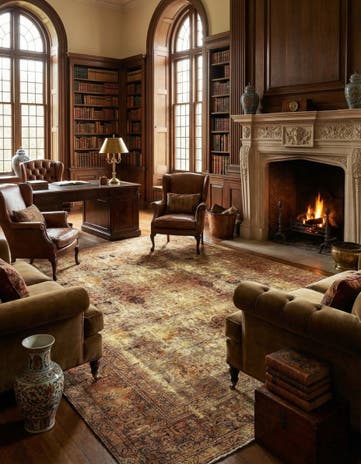 6' 3 x 9' 10 Vintage Royal Wool Rug