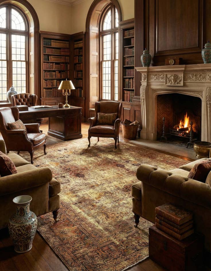 Detail image of 6' 3 x 9' 10 Vintage Royal Wool Rug