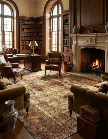 6' 3 x 9' 10 Vintage Royal Wool Rug