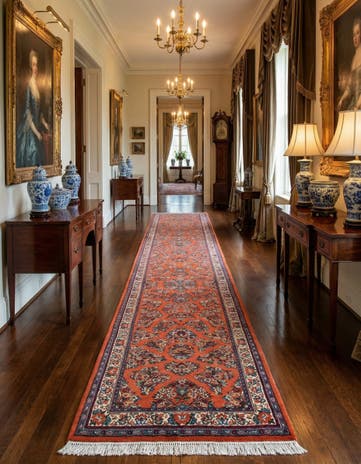 2' 9 x 20' 11 Sarouk Wool Runner Rug