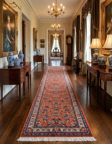 2' 9 x 20' 11 Sarouk Wool Runner Rug