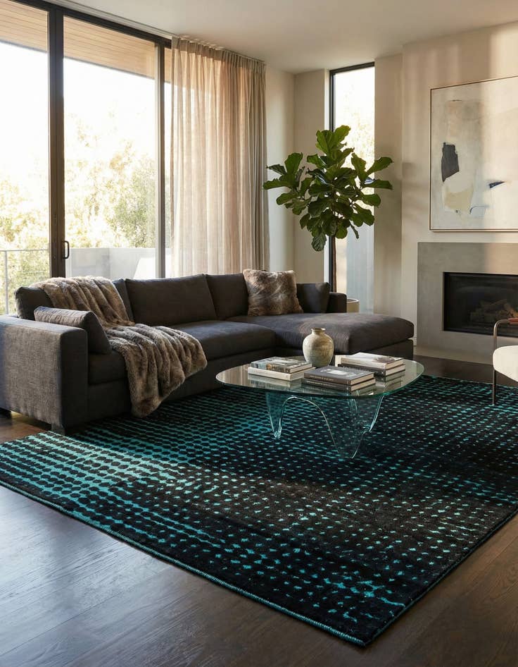 Detail image of 7' 6 x 10' 2  Hand Knotted Darya Wool Rug