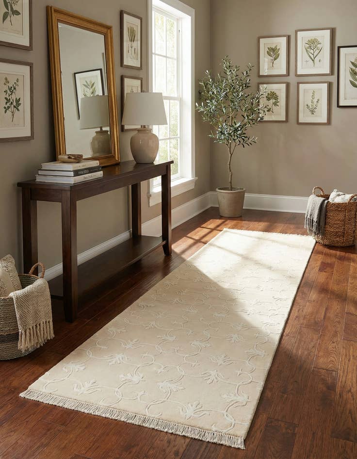 Detail image of 2' 8 x 9' 9  Hand Knotted Darya Wool Runner Rug