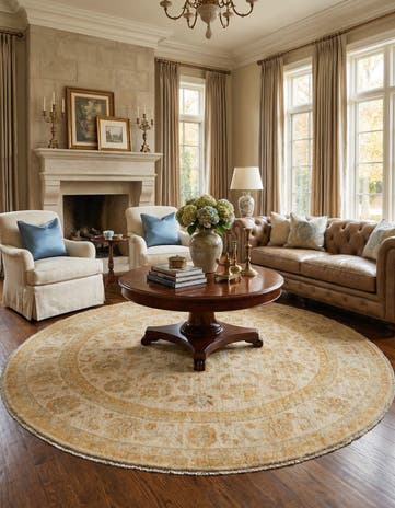 8' 4 x 8' 4 Kaizar Wool Round Rug