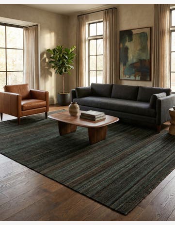 6' 5 x 9' 8 Hand Woven Kilim Modern Wool Rug