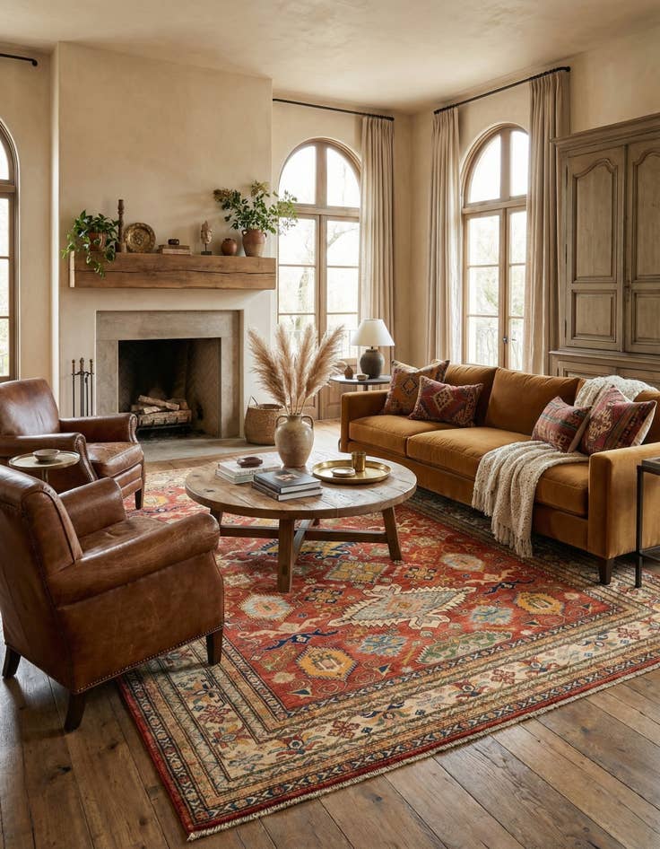 Detail image of 9' 2 x 11' 11 Kazak Wool Rug