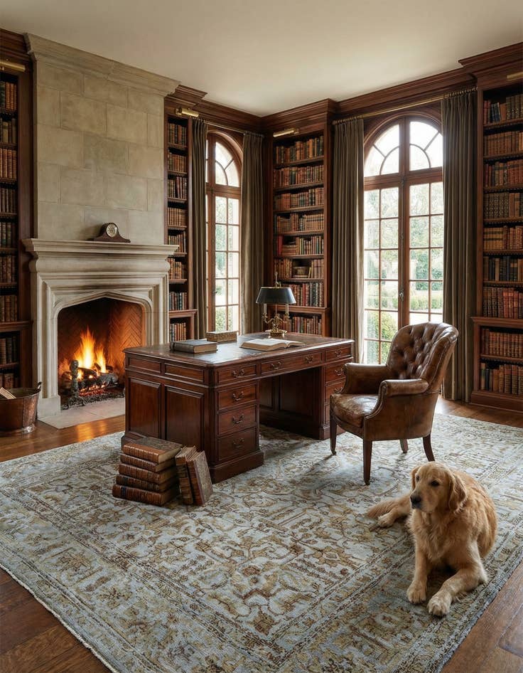 Detail image of 8' 2 x 11' 2 Vintage Royal Wool Rug